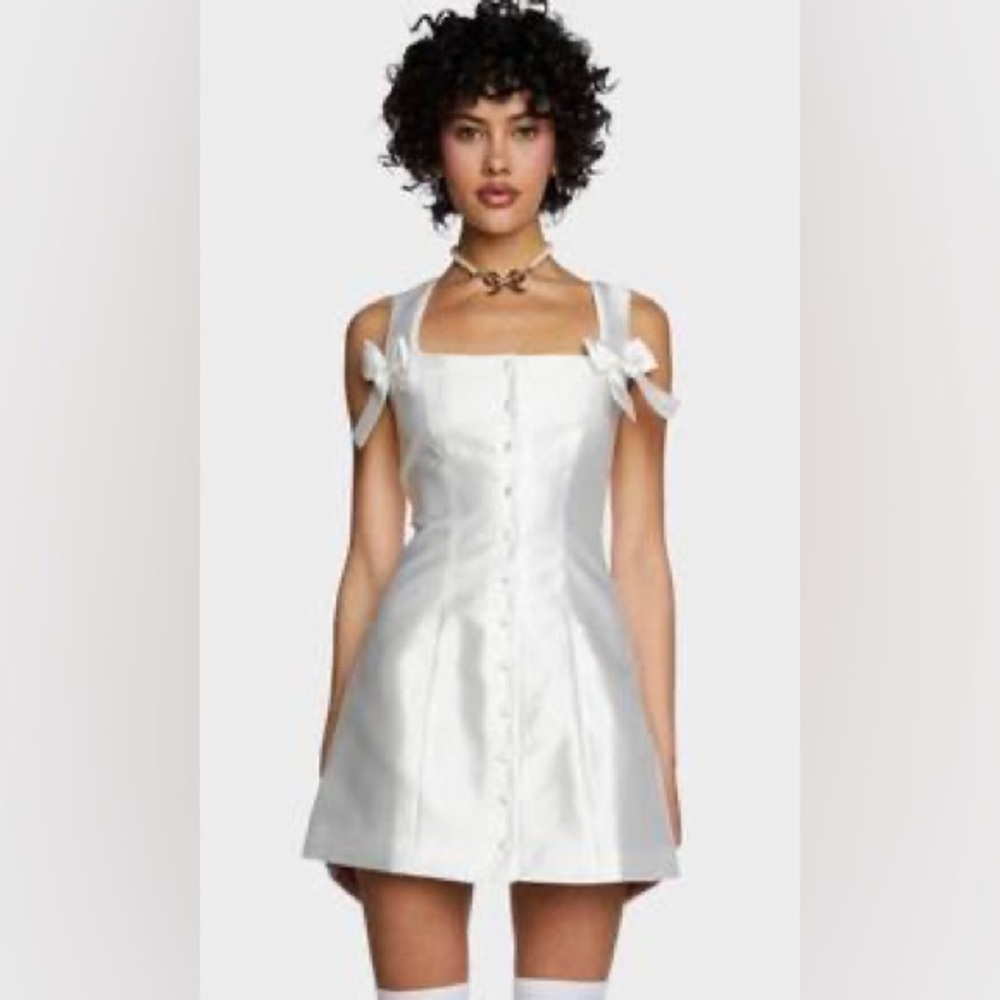 BNWT - DOLLSKILL white mini dress with bows